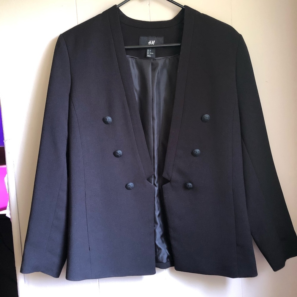 H&M black blazer size 8